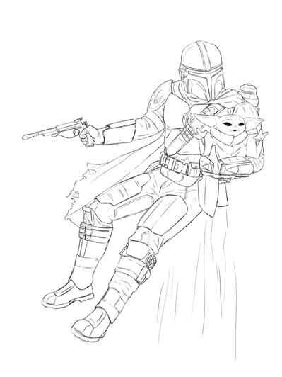 Mandalorian WIP Commission